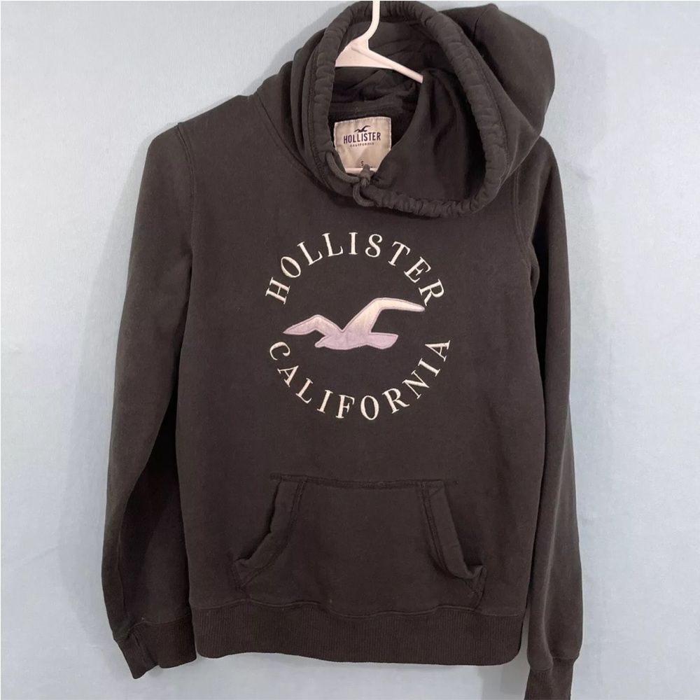 HOLLISTER CA California Hoodie Sweatshirt S Women Black Logo Surf Vintage Mall